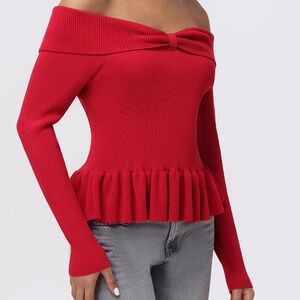 525 America Morgan Off the Shoulder Pullover Peplum